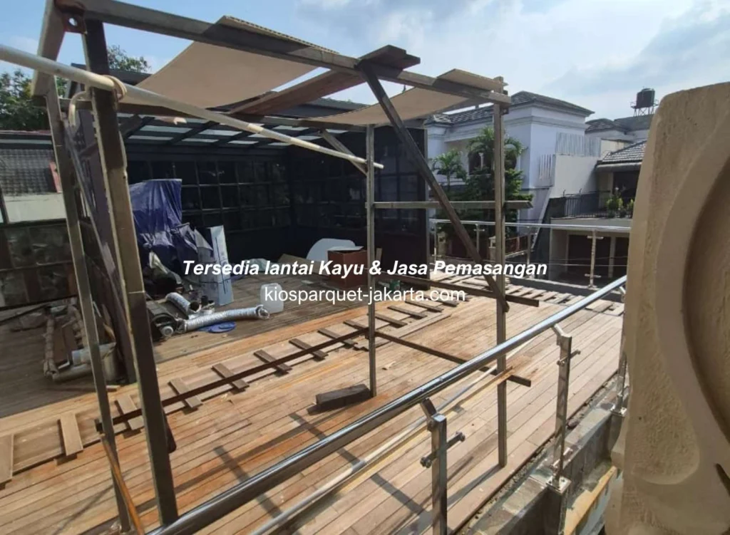 Stock Decking Kayu Ulin Termurah & Jasa Pasang! 8 Decking Kayu Ulin 8